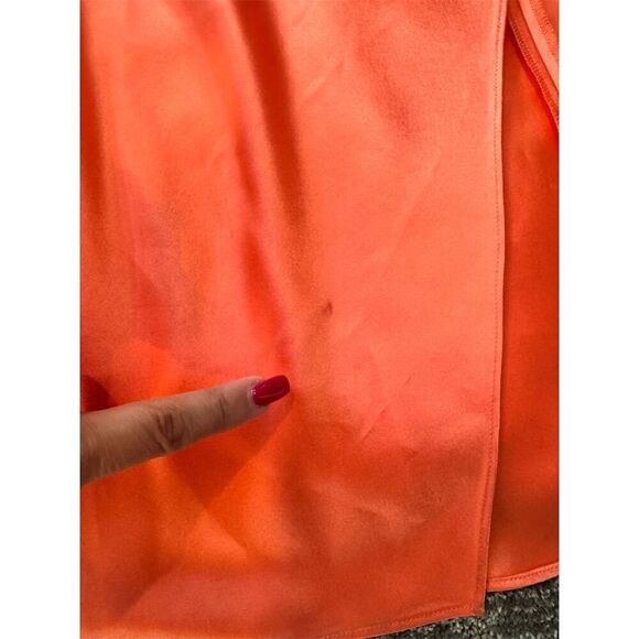 Alice + Olivia Women's Zuni Halter Maxi Dress Size 6 Coral Sunset Homecoming - Picture 11 of 13